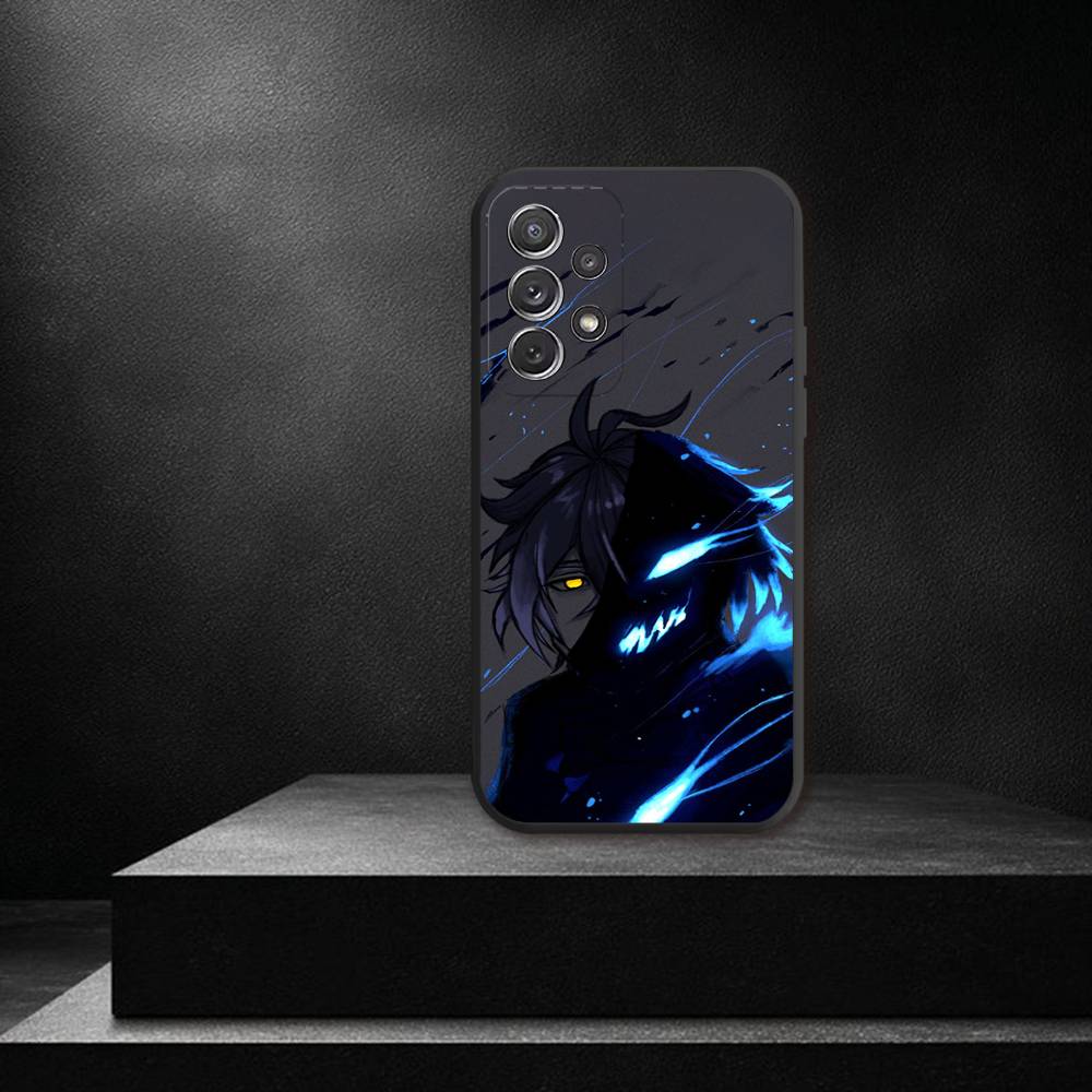 Genshin Impact F-Flins Phone Case For Samsung S 25,24,23,22,30,21,10,9,Ultra,Plus,Lite,FE,4,5G Black Soft Case