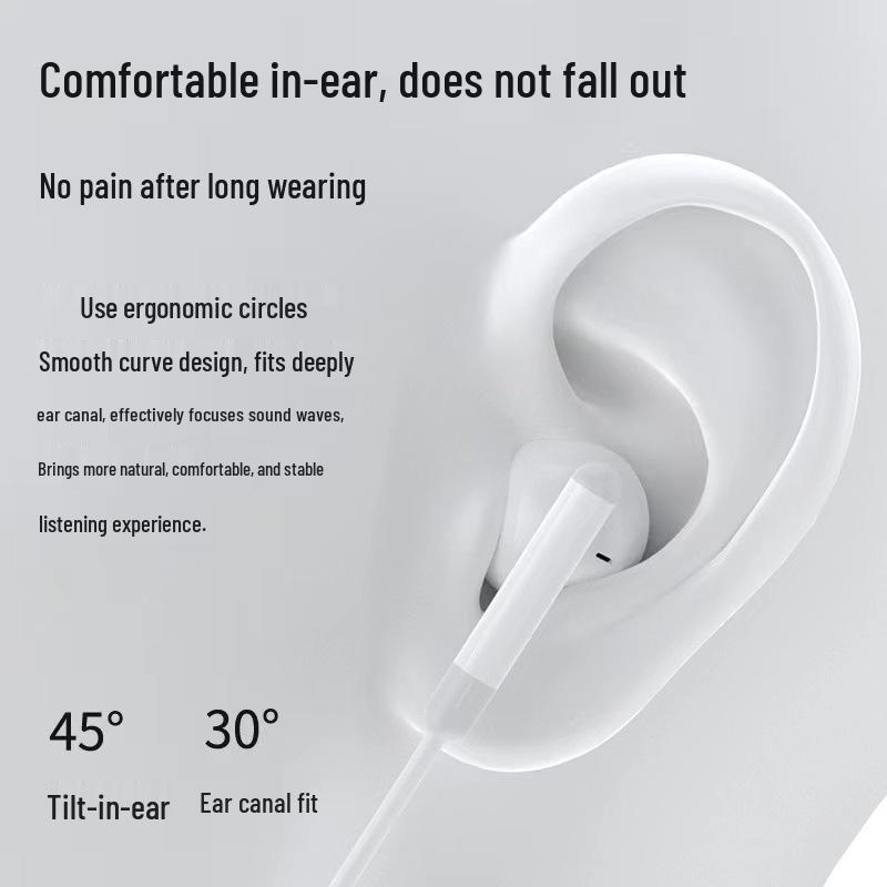 Cross-Border Type-C In-Ear Wired Earphones with Mic, High-Definition Stereo Sound, for Mobile Phones