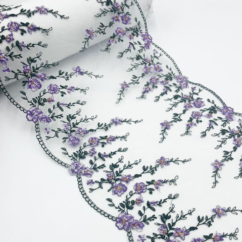1/3 de yard de fil de polyester pressé pour fond de dentelle, idéal pour la broderie florale à faire soi-même, accessoires en dentelle, rideaux, coussins de canapé et décoration.
