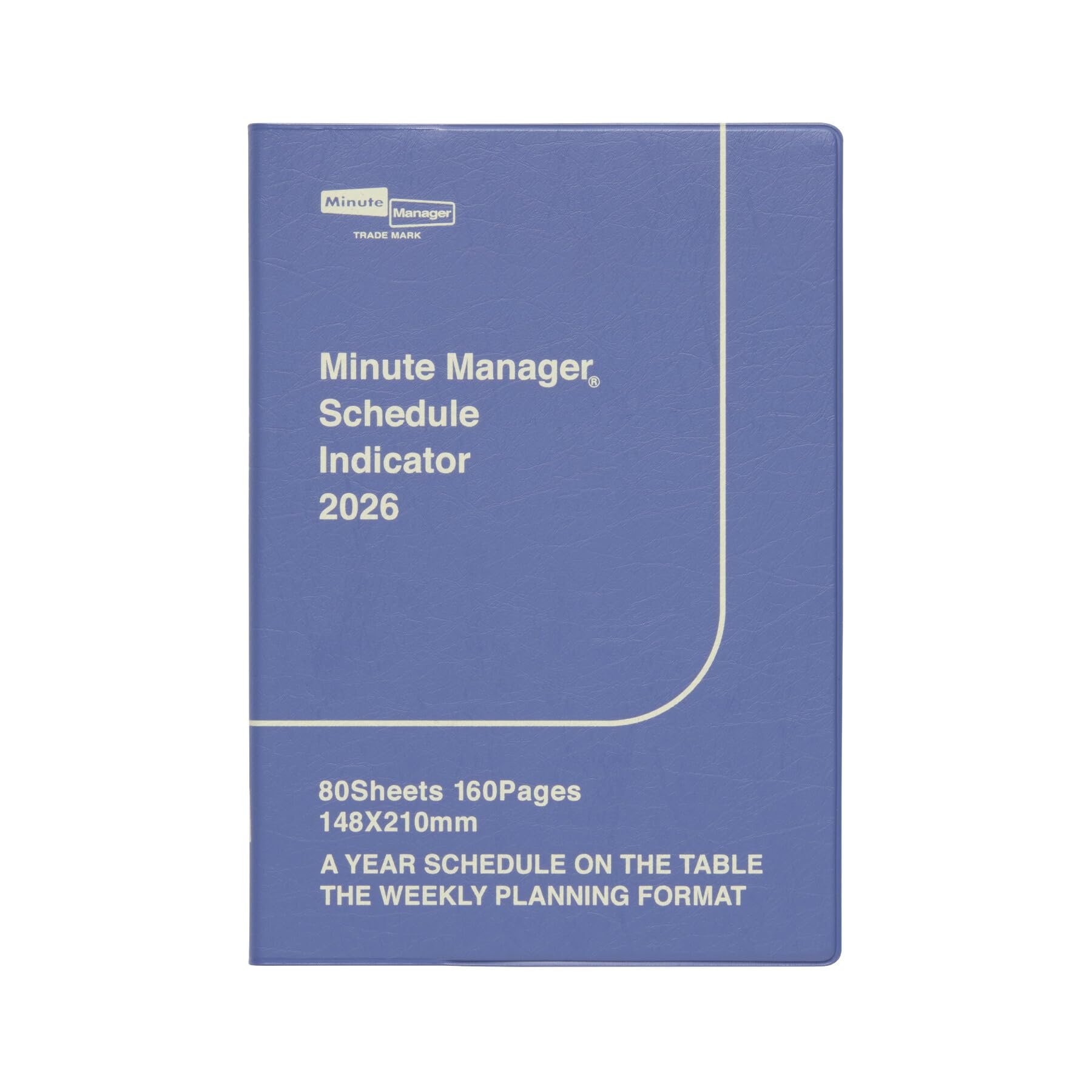 Hightide Minute Manager 2026 Blue A5 Weekly Layout Starts March 2026 Weekly Schedule Book Planner, / Left-Hand / / синий