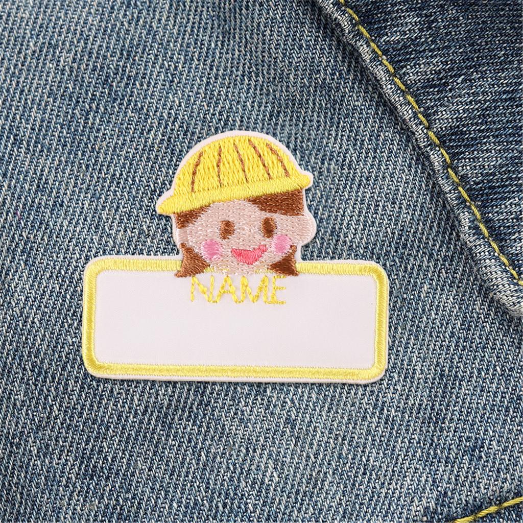 9pcs SelfAdhesive Name Patches Embroidery Cartoon Fabric Stickers for School Kids Garment Decors On Backpacks Clothing