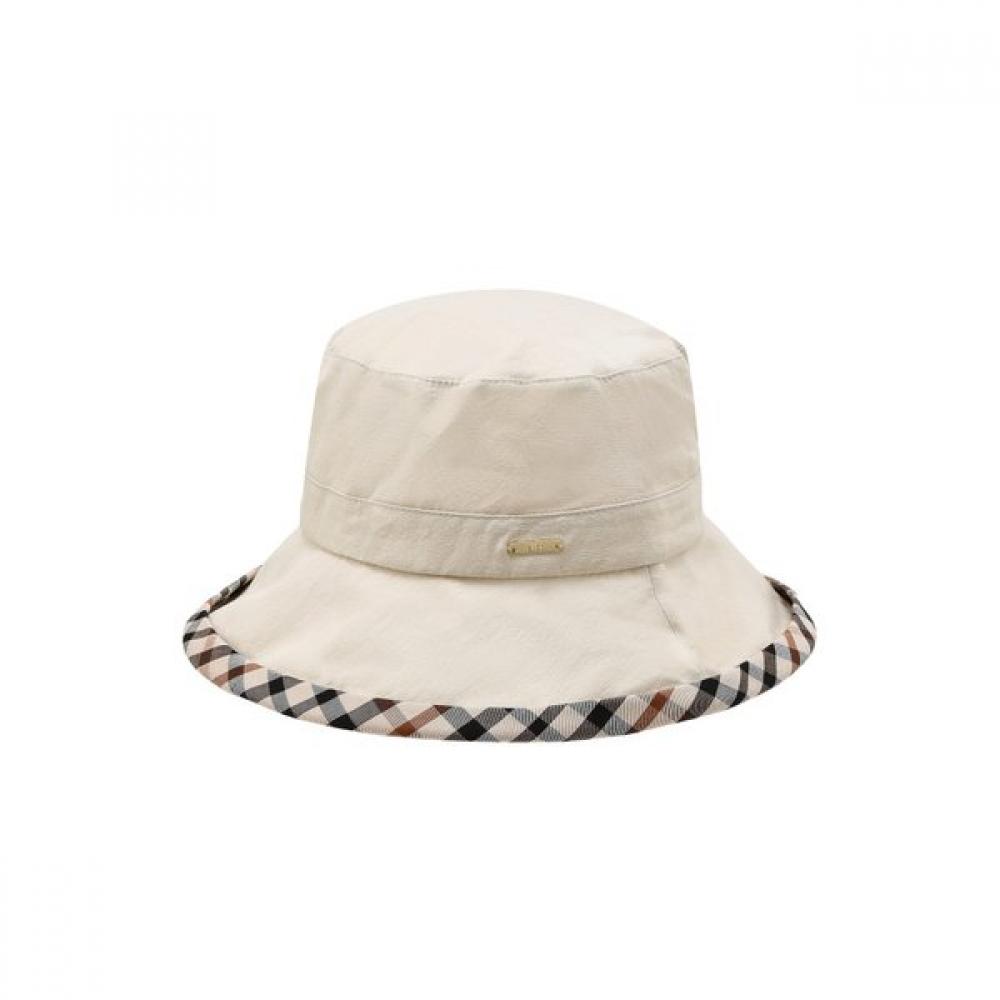 Daks Ivory Check Bicolor Cotton Linen Bucket Hat Dbhe3e123i2