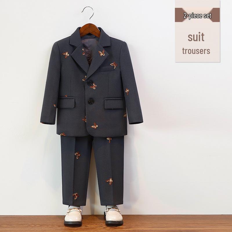 Children's Autumn/Winter Academy Style Suit Set for Boys and Girls - Formal Wear Skirt and Suit for Performances