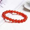 Red Agate Dragon Birth Year Bracelet for Couples, 7A Grade Chalcedony Beads, Unisex Accessory