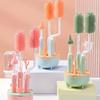 Bottle Cleaning Kit - Nipple & Straw Brushes, Food-Grade Silicone Brush & Cleanser, Metal Handle, with Easter Gift for New Moms