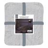 [A1453] - Phosphorescent Designer Blanket 'Une Etoile Est Née' Gray - 120x150 Cm