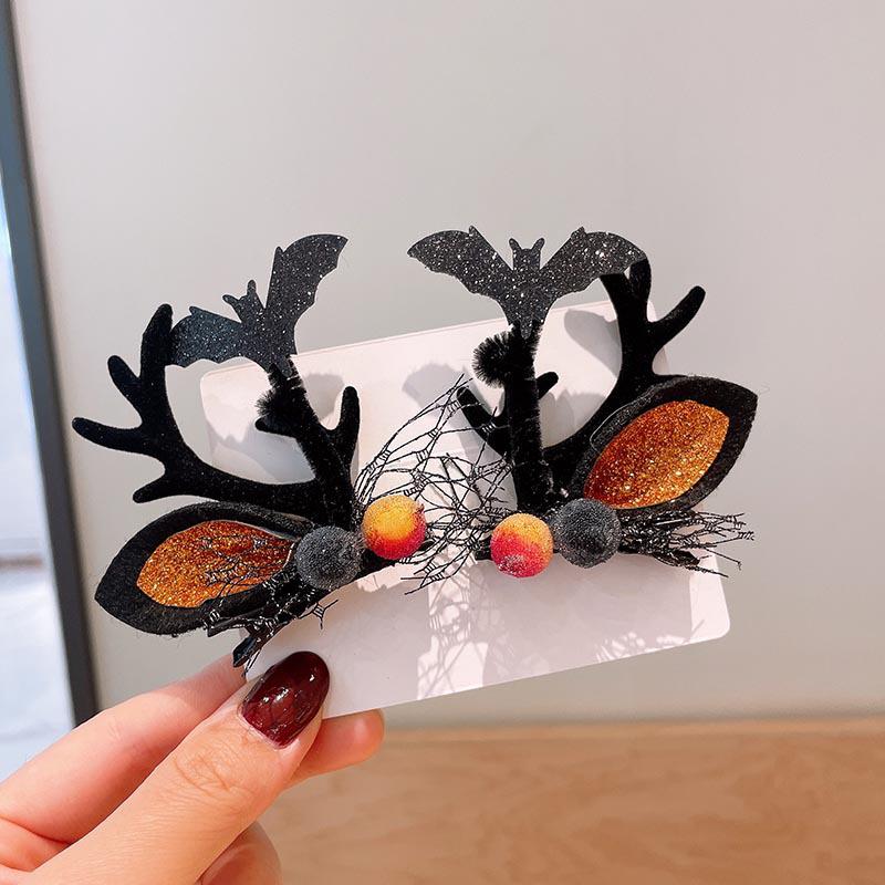 Bandeau Citrouille d'Halloween Squelettique & Pinces à Cheveux Mignonnes pour Enfants