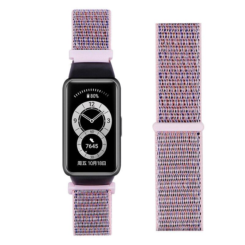 New Adjustable Nylon Strap for Huawei Band 6 Breathable 6NFC Replacement Accessories Bracelet for Honor Band 6 Wristband