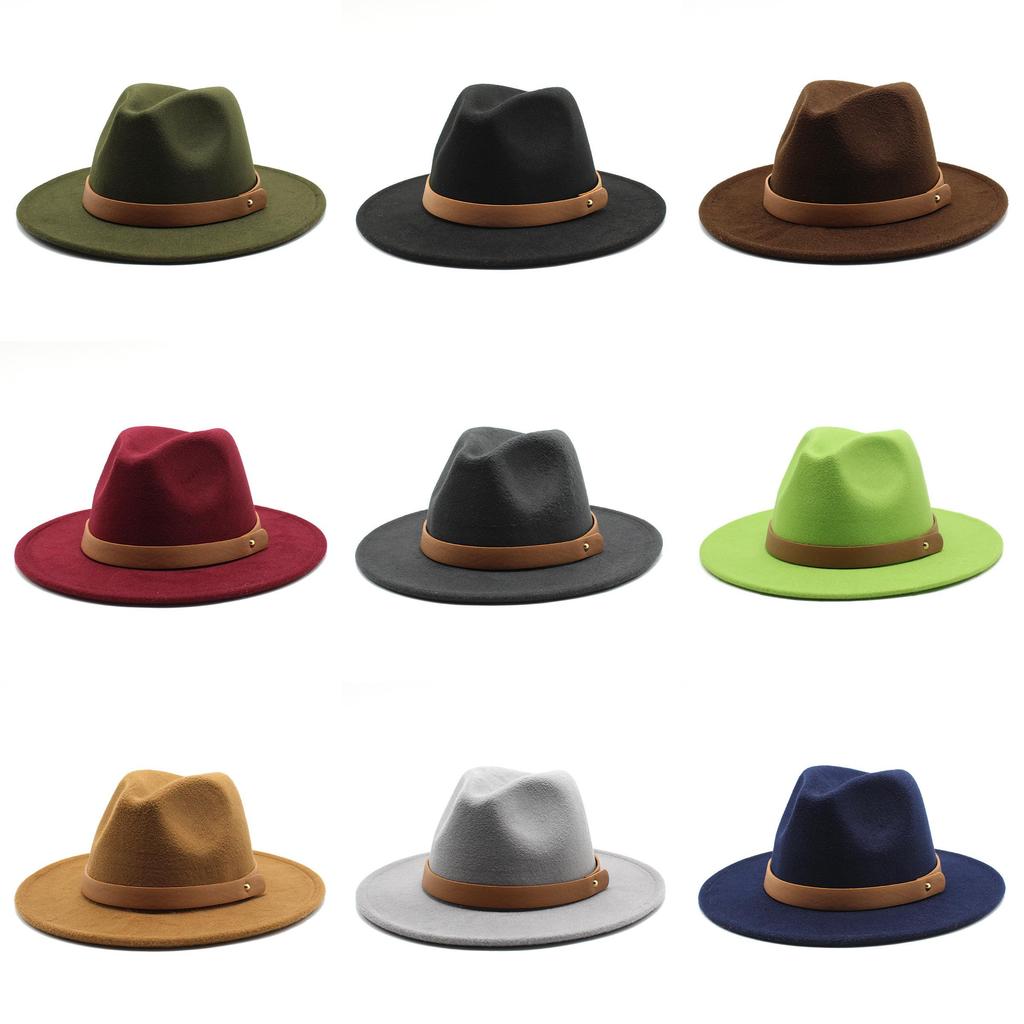 Classic Fedora Hat With Wide Brim For Women Men Fall Winter Fashion Accessory