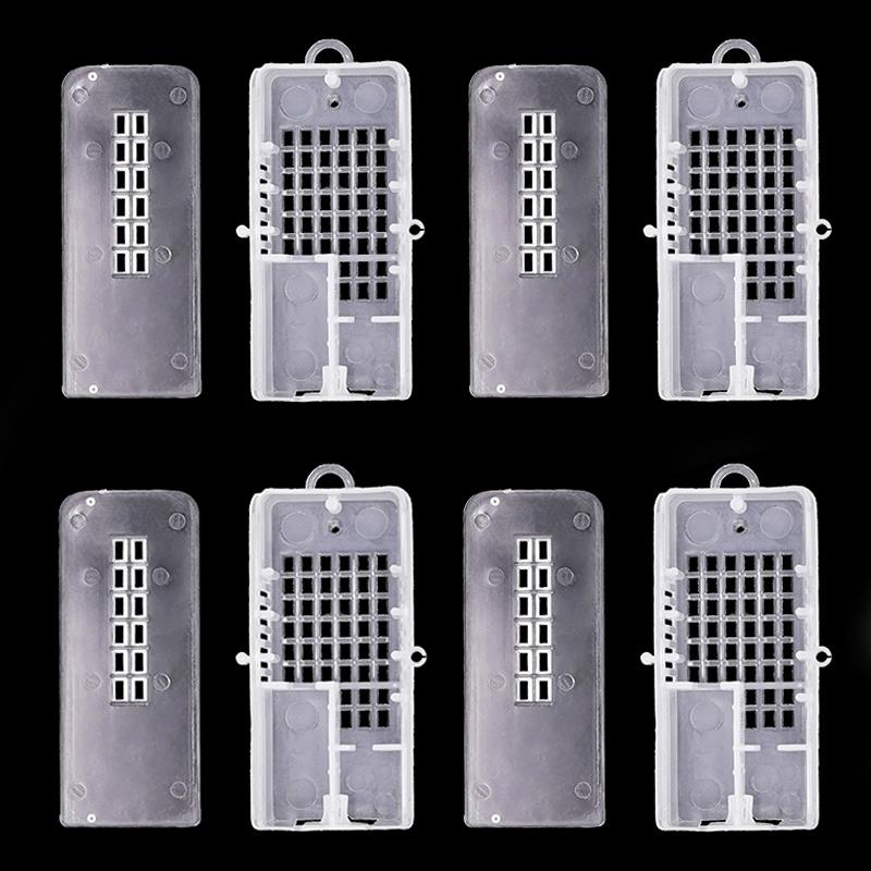 4/8/12Pcs Beekeeping Transport Cages Yellow White Bees Queen Post Room Cage Plastic Queen Prisoner Bee Cage Apiculture Tools