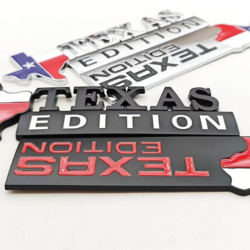 New 1pc 3D Metal Car Sticker Logo TEXAS EDITION Star Rear Trunk Badg Fender Side Emblem Decals For Chevy GMC SILVERADO SIERRA