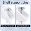 12pcs Shelf Support Pins with Screws, Plastic Kitchen Cabinet Shelving Pegs for IKEA Part #101558 (Pax & Komplement) Durable Furniture Hardware