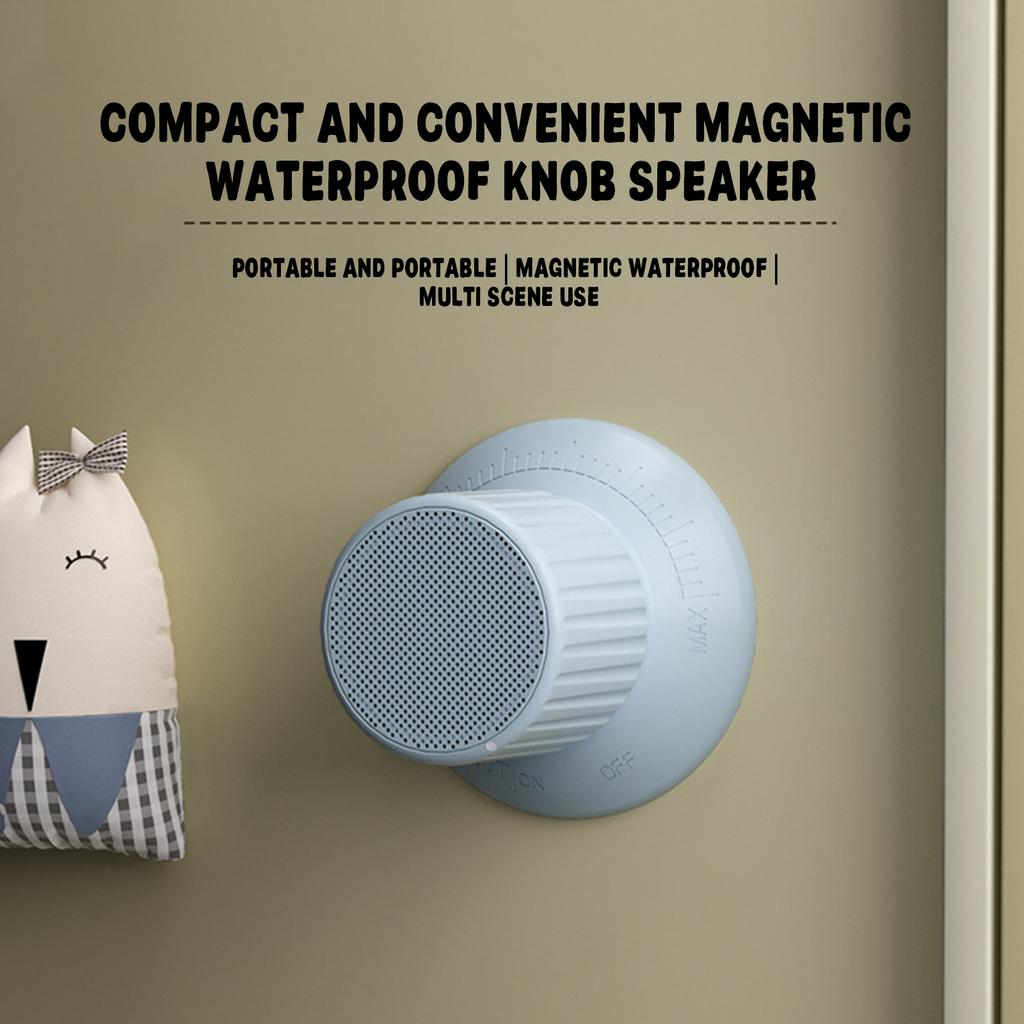Magnetic Water Proof Bluetooth Speaker With Lighting,small Wireless Speaker ,volume Knob & 360° Sound. Portable For Home, Outdoors & Bathroom