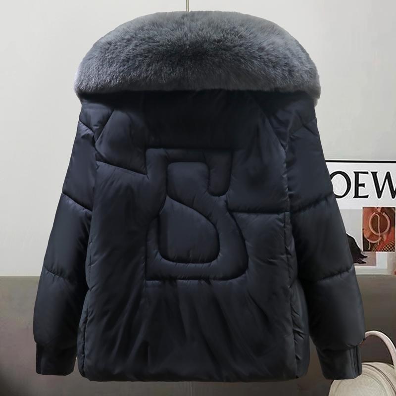 Cappotti Invernali da Donna alla Moda con Grande Colletto in Pelliccia Sintetica, Parka Caldi e Spessi, Giacche da Donna Ample