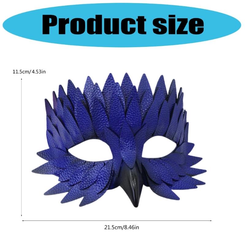 Masquerades Mask Owl Mask Bird Mask Beak Feather Half Face Mask Halloween Cosplay Costume Costume Mask for Mardi Gras