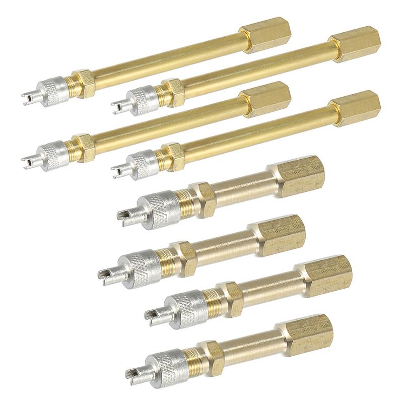 Efficient Tire Valve Extension Stem with Straight Pole for Car Truck SUV Motorcycle Bike Mower Scooter RV Trailer