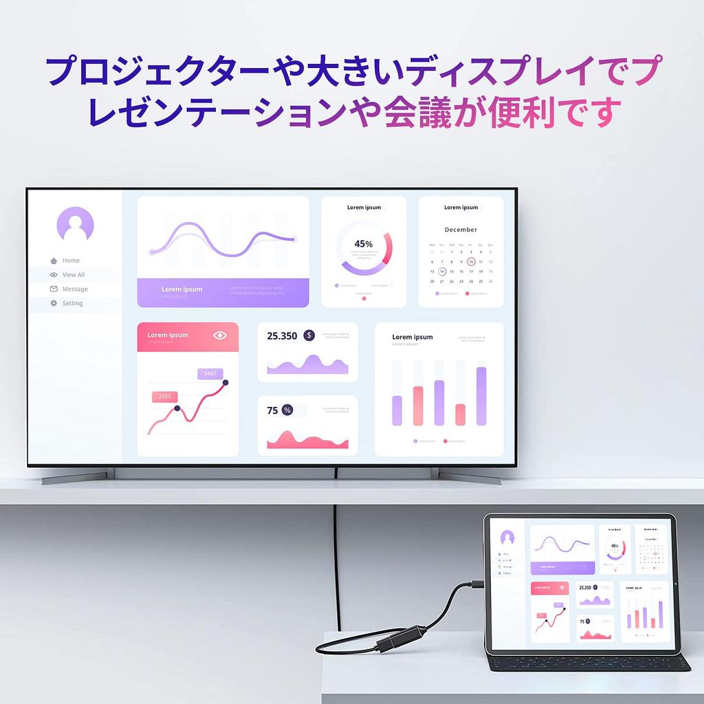 RayCue USB C to HDMI Type C to HDMI 4K Type C to HDMI Converter Connector for Thunderbolt Compatible with 2023 Latest MacBook iPad Samsung Galaxy