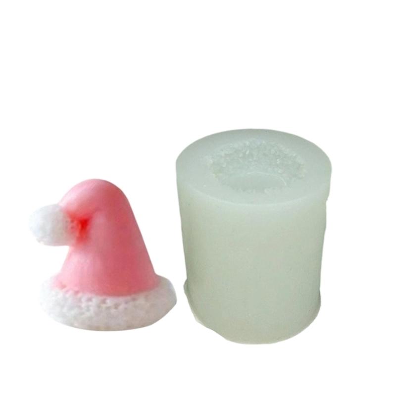 Christmas Candle Silicone Mold Heat Resistant Christmas Hat Silicone Mould For Candle Soap Chocolate Holiday Decoration