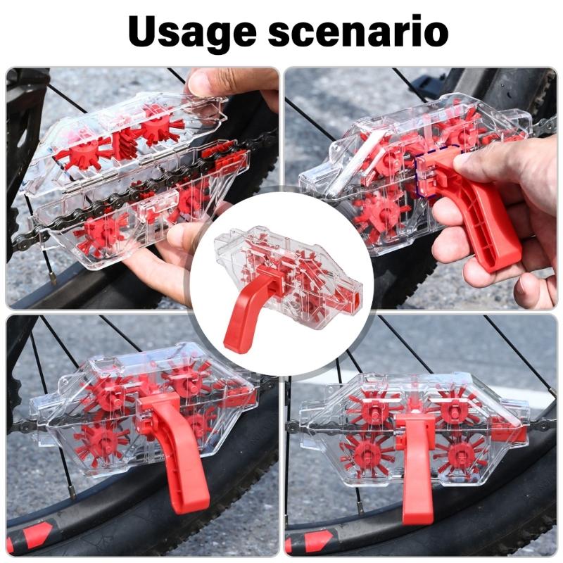 Road Bike Chain Cleaner Brush Bicycles Chain Cleaning Tool Professional Chain Scrubber Bike Maintenance Tool Easily Use