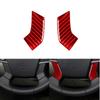 Red Carbon Fiber Steering Wheel Button Panel Trim Cover For Toyota Camry 12-14 A