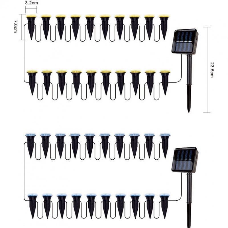 Solar LED Decorative Garden and Landscape Lights - Colorful Outdoor String Lights for Courtyard and Lawn