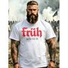 Herren T-Shirt Schwarz Frueh Kolsch Logo Print Freizeitkleidung Für Outdoor-Veranstaltungen Und Täglichen Gebrauch, Große Größen