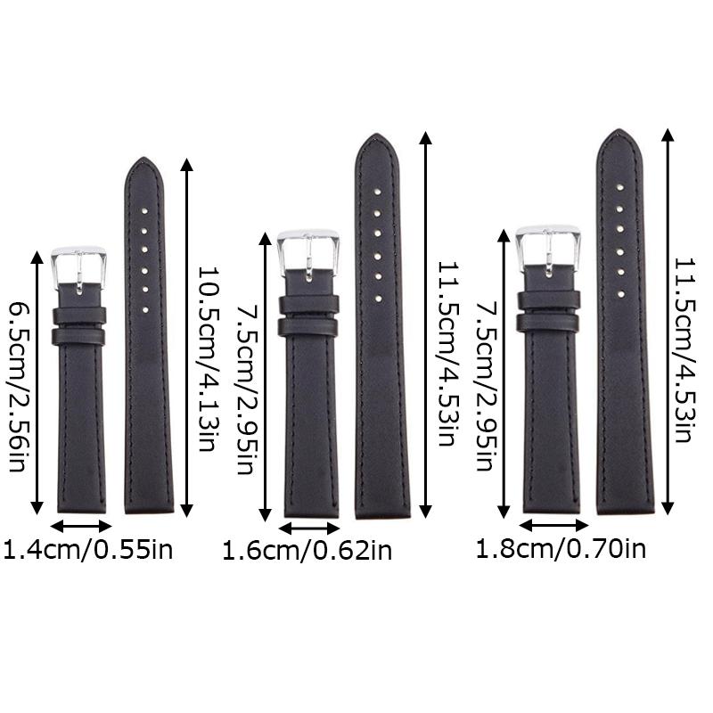 Unisex Pingwen Multi-Size Watch Accessories Watch Bands Pu Leather Matching Watch Bands Multi-Color