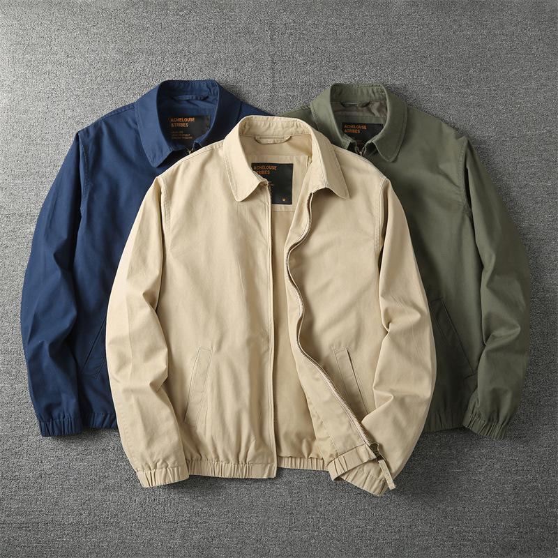 2026 Men's Retro Washed Distressed Jacket - Versatile Long Sleeve Casual Outerwear