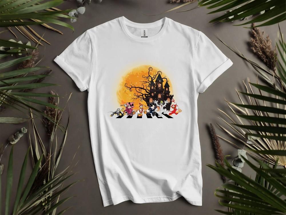 

Mickey s Friends Halloween Walking T-shirt T shirt Men Women Unisex Tshirt K933 4XL