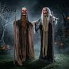 Decorazione Portatile Pieghevole per le Feste Halloween Animatronici Spaventosi Decorazione Strega, In Piedi Attivata dal Suono con Voce Spaventosa per Giardino Esterno, Horror