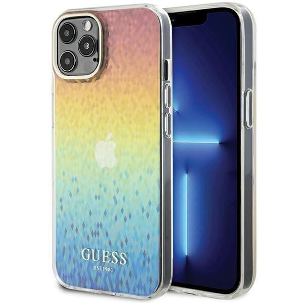 Guess Guhcp12Mhdecmi Iphone 12/12 Pro 6.1 Multicolor Hardcase Iml Faceted Mirror Disco Iridescent