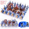 Medieval Age Castle Knights Spartan Warriors Crusader Roman Legion Infantry War Horse Chariot Building Bricks Blocks Figures Toy