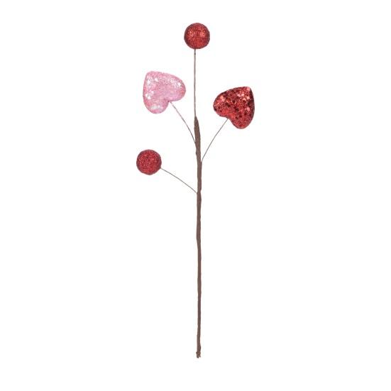 

Valentine’s Day Decorations Red Heart Berries Picks Artificial Valentines Day Floral Cuttings for Home Office Wedding Anniversary Party Decor E