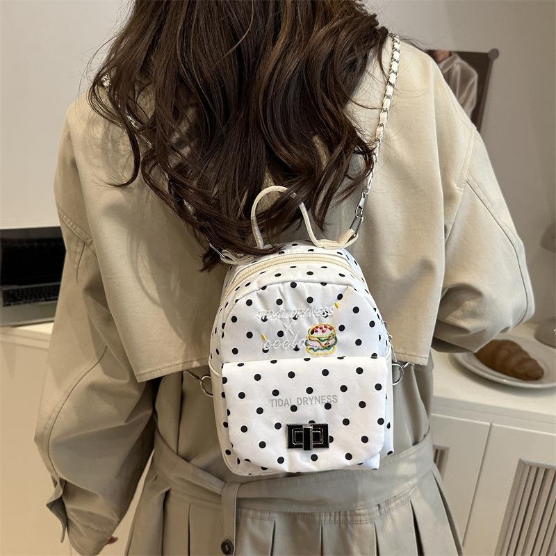 Premium Sense Niche Diamond Chain Double Shoulder Small Bag Women's Diamond New Fashion Versatile Backpack Handbag