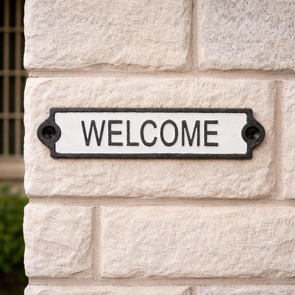Dekoracyjny Metalowy Szyld Na Drzwi Welcome