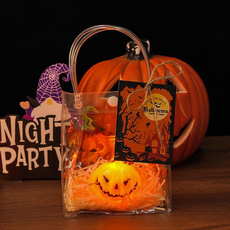 Halloween Portable LED Pumpkin Lantern Candle Lamp for Party Decoration