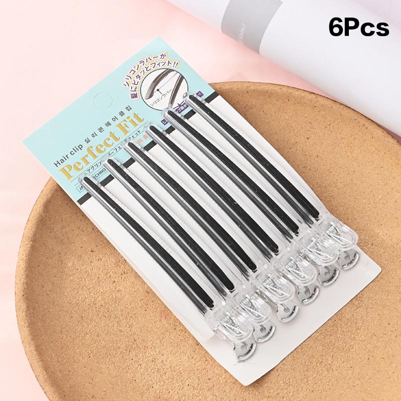 6Pcs Pro Seamless Alligator Clip Hair Clip Barbershop Haircutting Sectioning Hairpin Salon Household Beauty Styling Tools