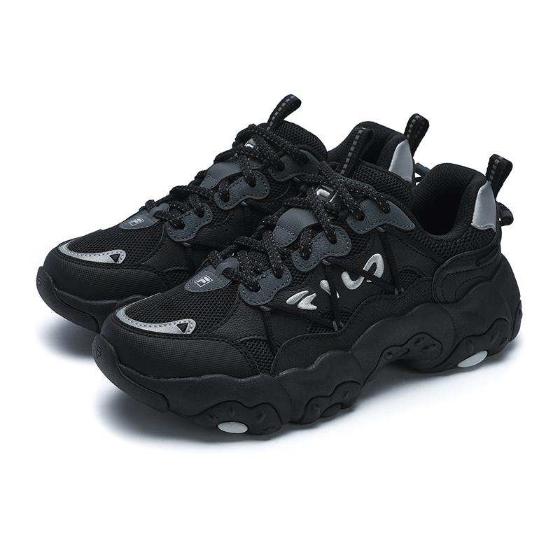 FILA Fluid 6 Cat Paw Shoes Retro Series Fashion Personality Trendy Durable Breathable Low-Top Running Shoes Women sneaker Black F12W522111FBD