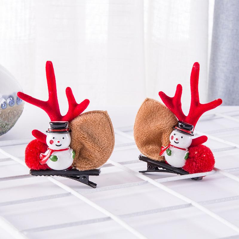 Christmas Reindeer Antler Hair Clip – Cute Cartoon Design for Kids & Women