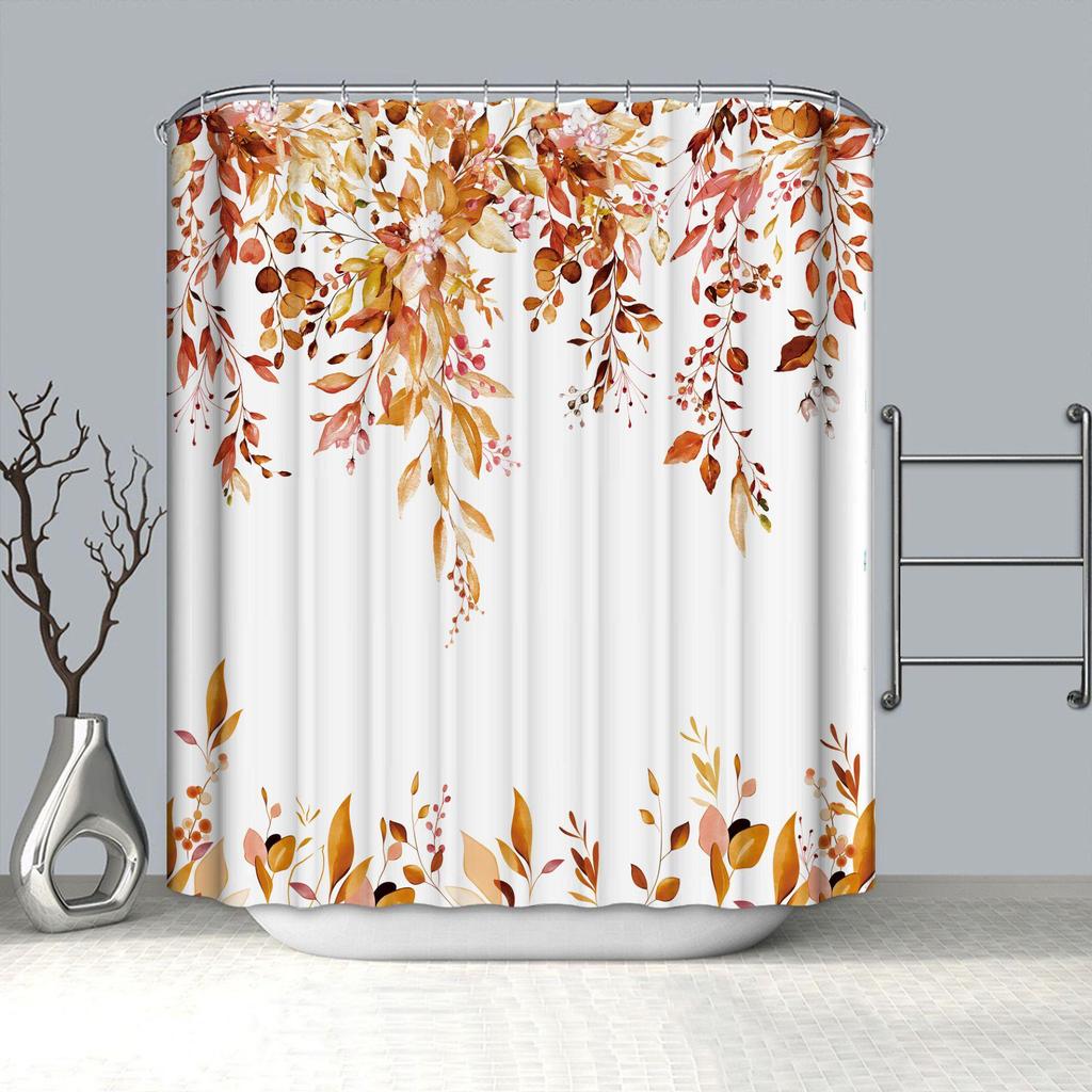 Plant Series Waterproof Bathroom Shower and Privacy Curtain