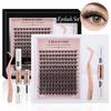Single Cluster C Curved Multi-Hair False Eyelash Set 8-16Mmdiy Segmented Grafting Thick Eyelashes