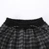 Mengte Jiao Girls' Modern Plaid Wide-Leg Casual Pants