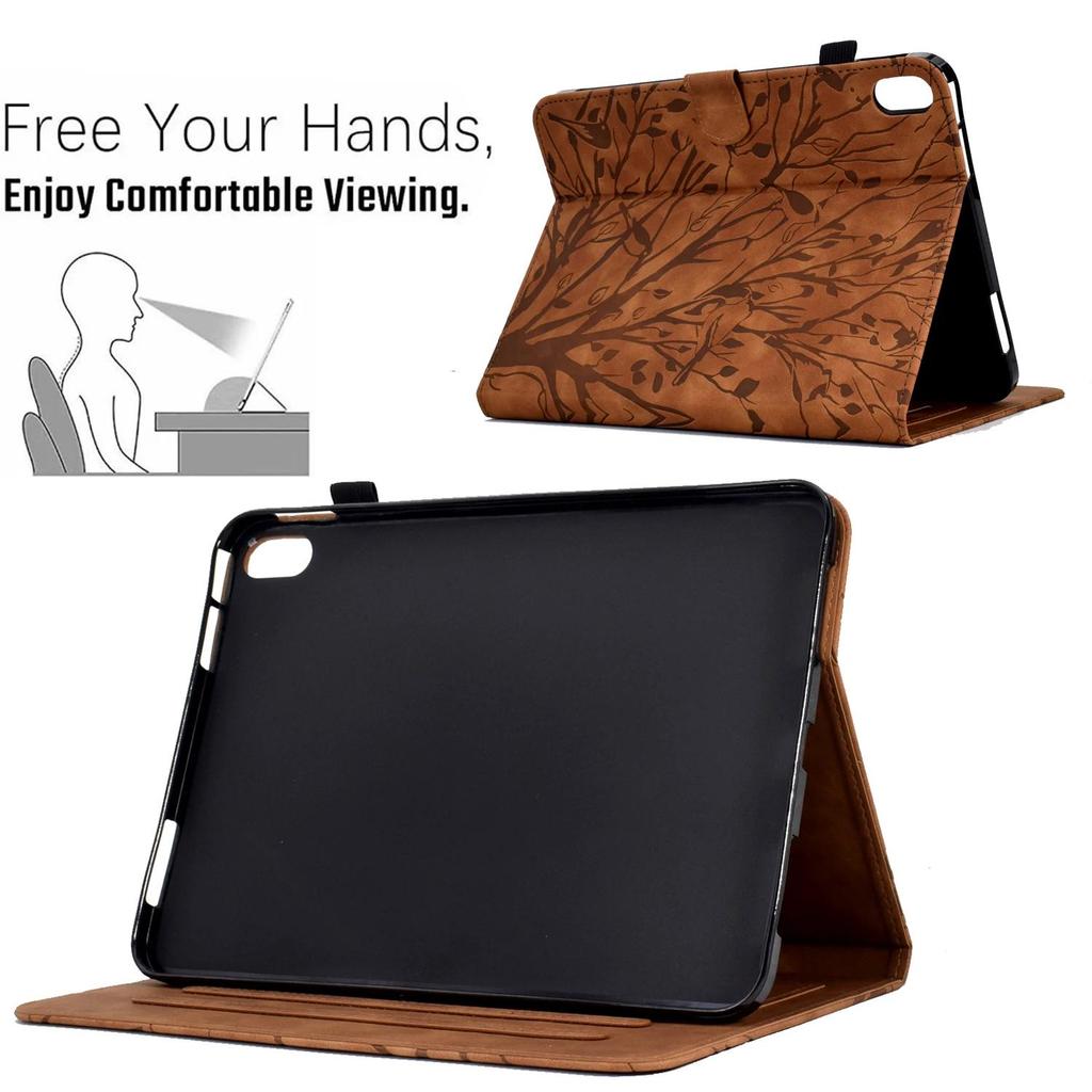 Geprägtes Baumleder-Wallet-Case für Ipad 10”2 Case 9. 10. 10.9 10. Air3 Pro 10.5 9.7 5. 6. Mini 6 Air2 Kartenfach-Klapphülle Fundas