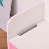 Storage Bench with Backrest in Wood for Children from 3-6 Years, 60x30x50 cm, Pink