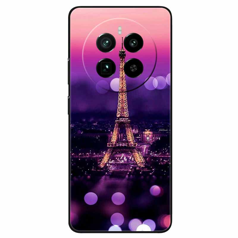 For Realme 12 4G Case Black Silicone Lovely Cute Soft TPU Phone Cases On Realme12 4G Protect Bumper Cover Shell Coques 6.67''