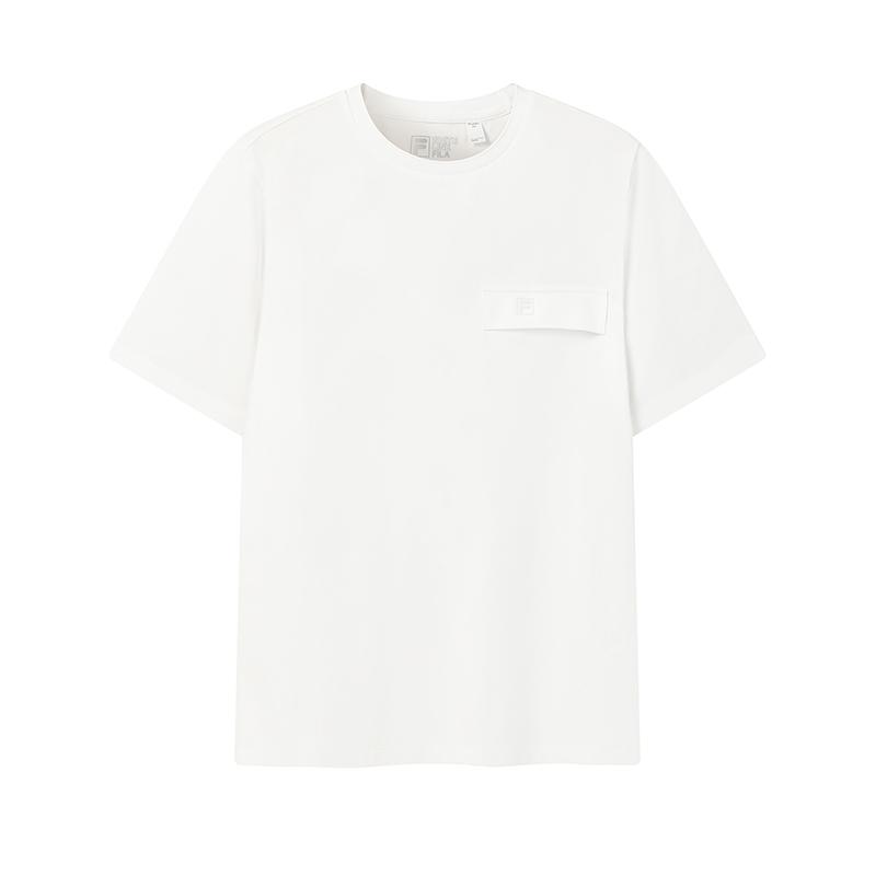 

Fila White Fashion Simple Classic Basic Solid Color Casual Versatile Comfortable Short Sleeve T-Shirt Men Tops Cloud-White F11M623113FWT M