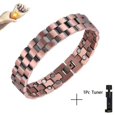 Classic Geometric, Wide, Solid Copper Magnetic Jewelry for Pain Relief, Suitable for Both Men and Women, Cuff Bracelet Arthritis