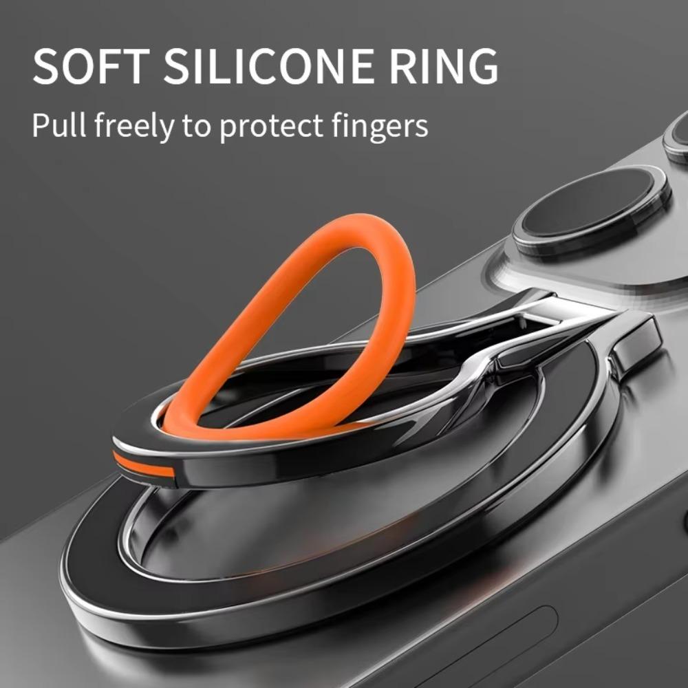 

Foldable Phone Ring Holder Paste Free Back Clip Holder Phone Stand Grip for Iphone 12 13 Pro Max помаранчевий