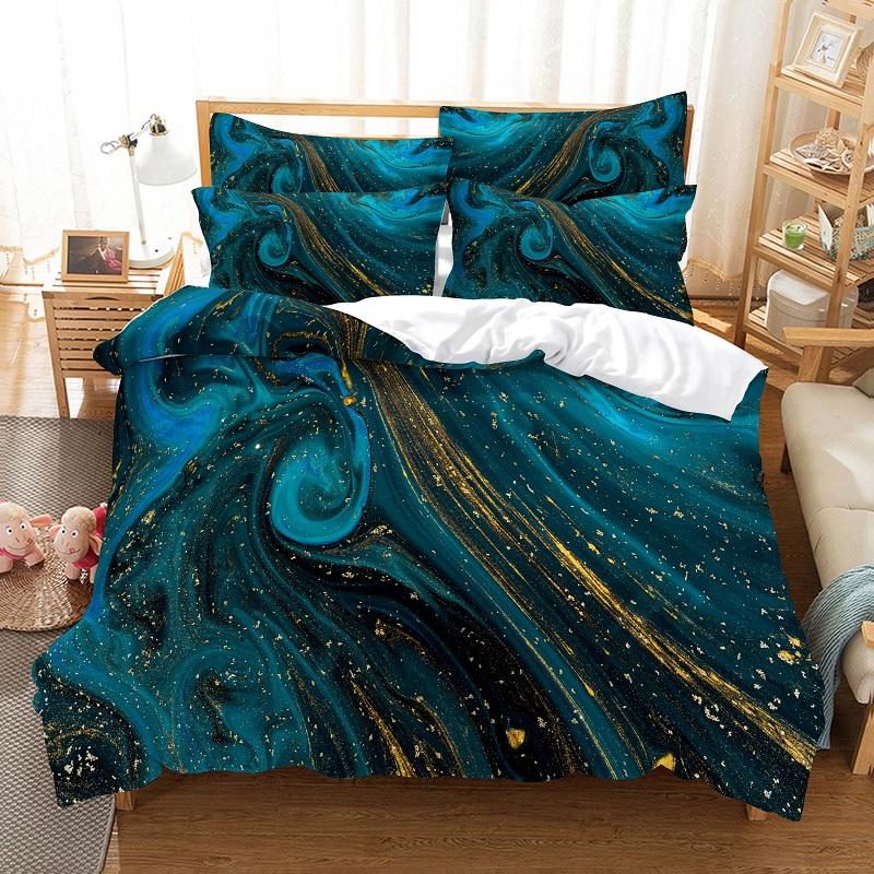 Green Quicksand Pattern Duvet Cover Set 3d Digital Printing Bed Linen Fashion Design Comforter Cover Bedding Sets Bed Set