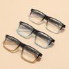 Women's INS Style Retro Square Frame Blue Light Blocking Reading Glasses with Plus Diopters Stylish Men's Presbyopia Glasses